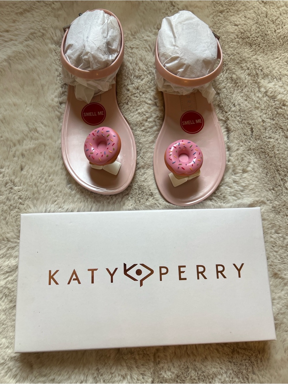 Katy Perry Collections Kids Pink Donut Jelly Toe-Ring Sandals